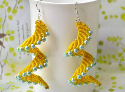 Sensational Spiral Macrame Earrings