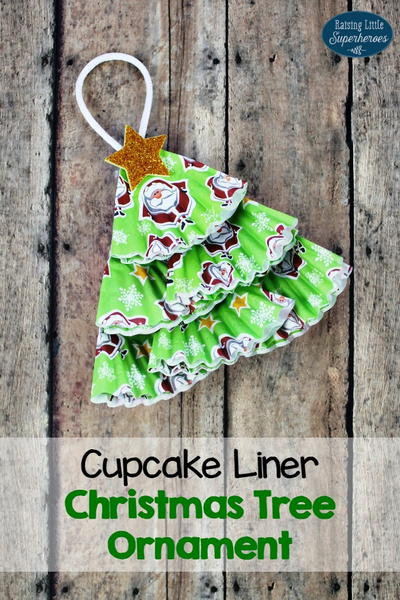 Cupcake Liner Christmas Tree Ornament