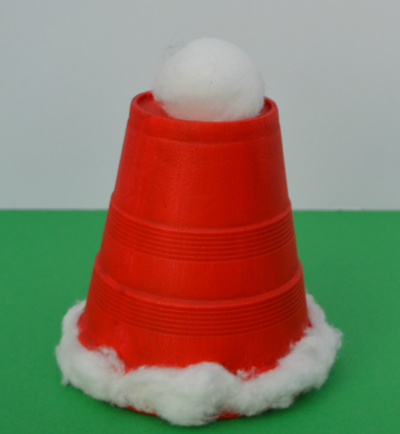 Styrofoam Cup Santa Hat