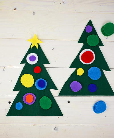 Felt Christmas Tree Preschool Craft