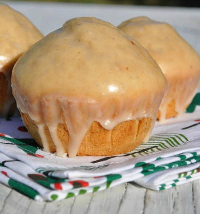 Glazed Eggnog Donut Muffins