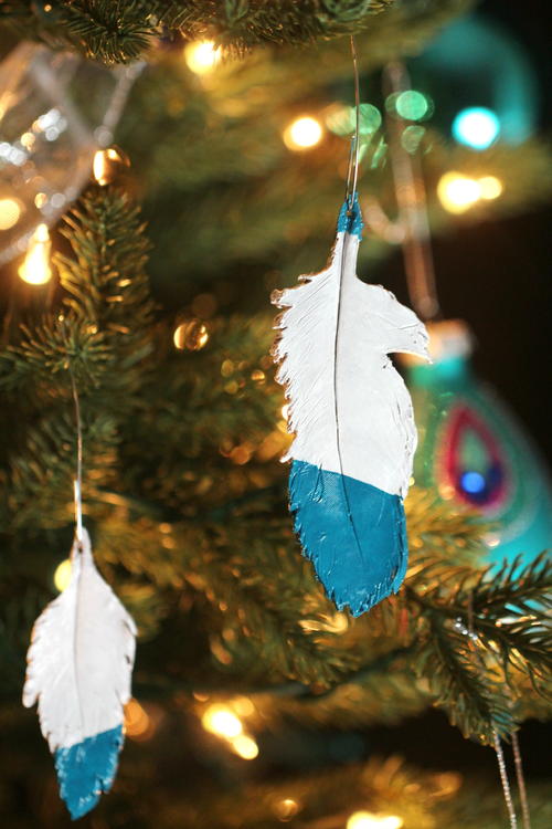Dipped Feather Ornaments
