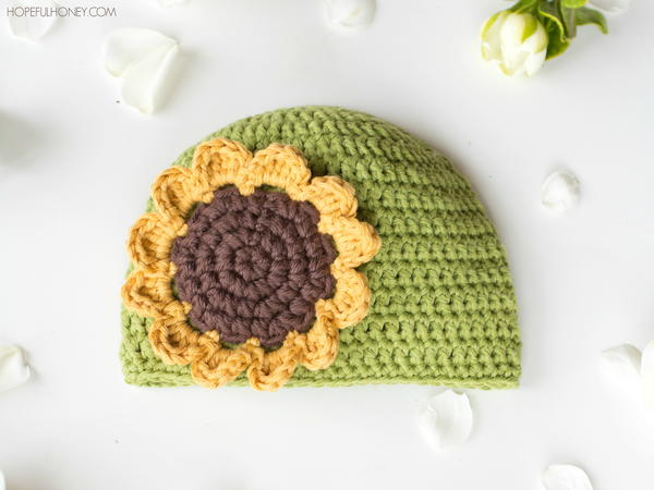 Sunflower Baby Hat