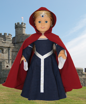 Medieval Doll Cape Free Sewing Pattern