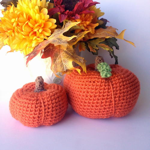 Crocheted Pumpkins- 2 sizes