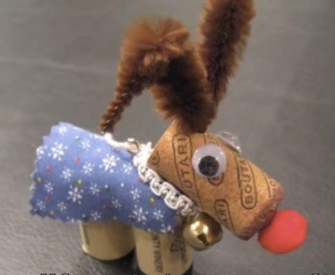 How to Make a Cork Reindeer Ornament