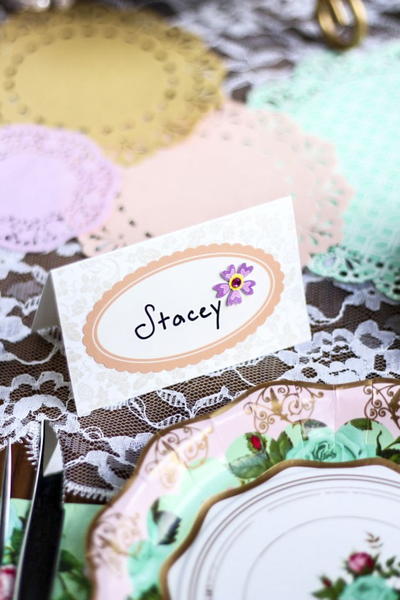 Dazzling DIY Jeweled Place Cards