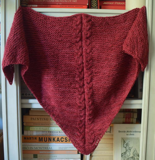 Easy Cranberry Shawl