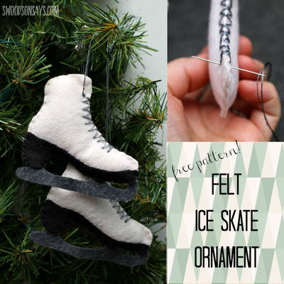 Felt Ice Skates Ornament