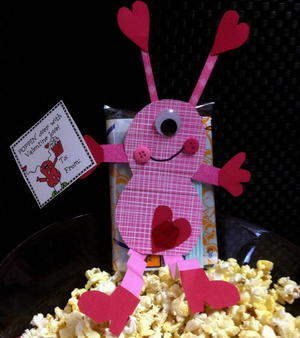 Love Monster Popcorn Valentines