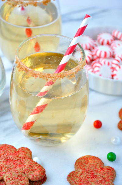 Holiday Cookie Champagne Spritzer