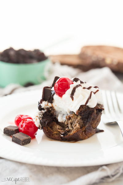 Overnight Chocolate Cherry Bread Pudding