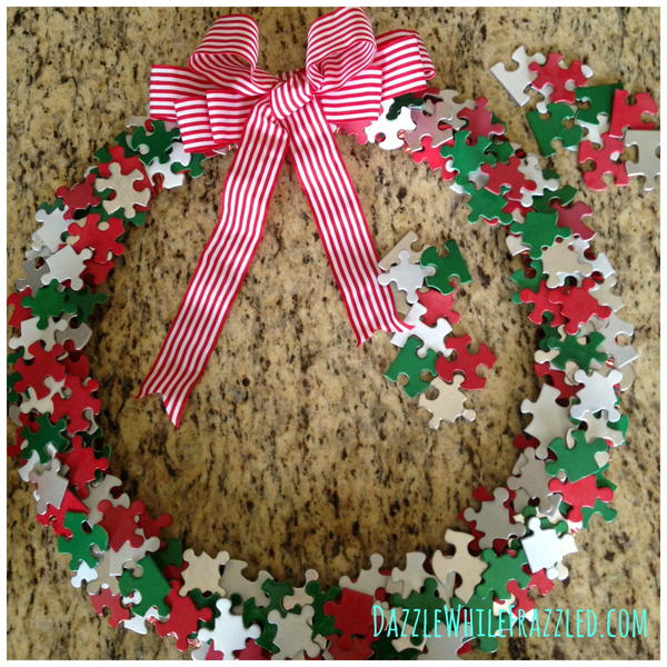 Puzzle Piece DIY Wreath