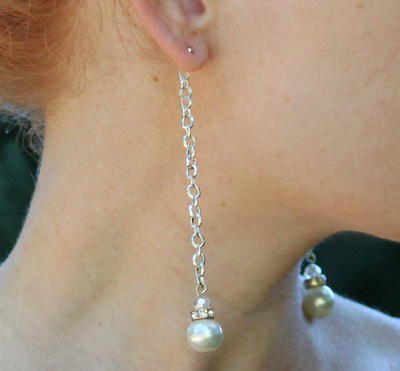 Beautiful Backdrop Pearl Earrings