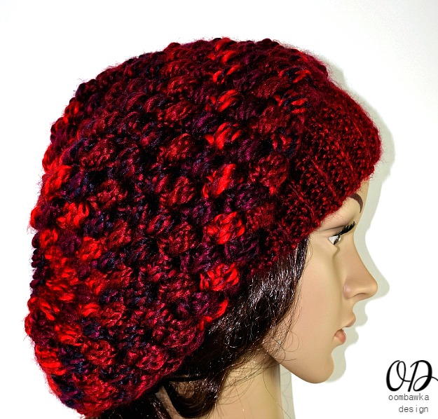 Pretty Cluster Stitch Slouch Hat_1