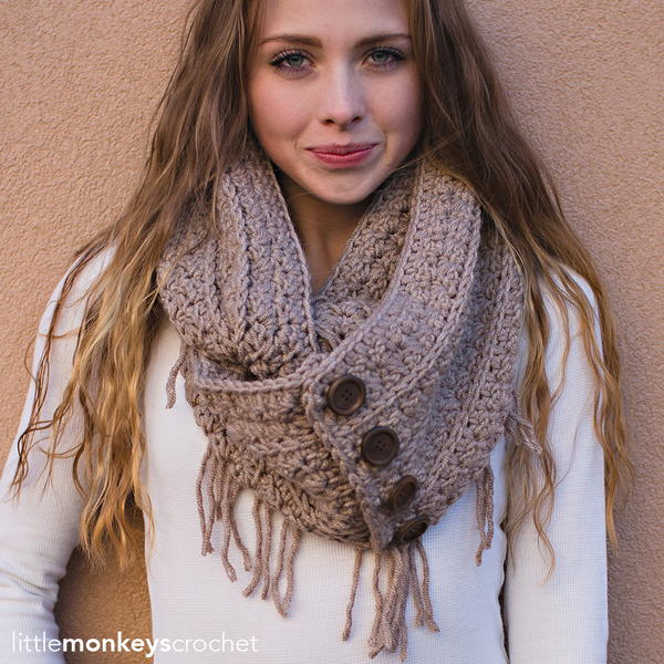 Rustic Fringe Infinity Scarf