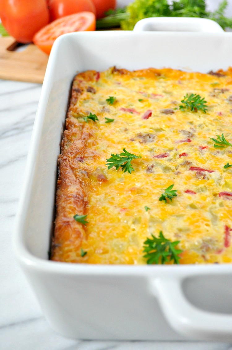 Aunt Bee's Southern Sausage and Cheese Squares | FaveSouthernRecipes.com