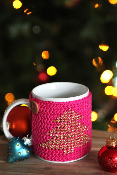 Cross Stitch Crochet Mug Cozy