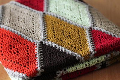 Spicy Diamond Crochet Afghan