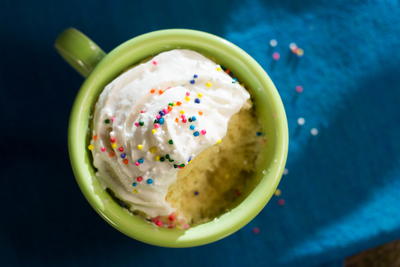 Vanilla Cake Batter Mug Cake