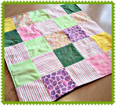 Patchwork Fleece Doll Blanket