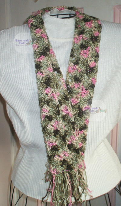 Rose Camo Skinny Scarf