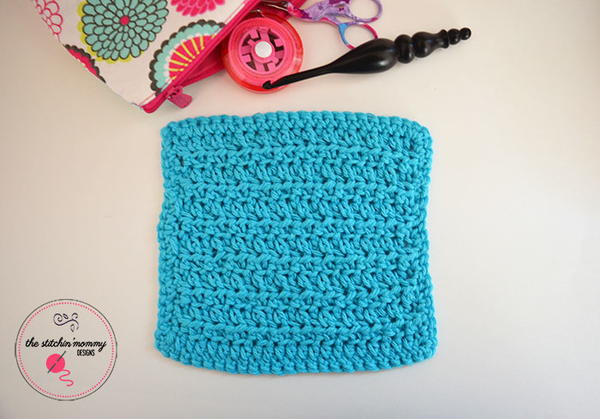 Ribbed Half Double Crochet Dishcloth
