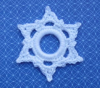 Crochet Six Point Snowflake Ornament