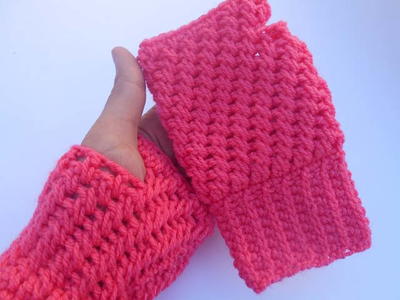 Mesh Stitch Crochet Gloves