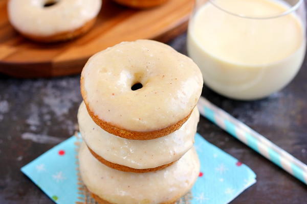 Glazed Eggnog Donuts