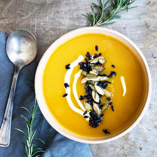 Butternut Squash Soup with Wild Rice