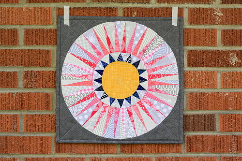 Paper Pieced Sunburst Quilt Block | FaveQuilts.com