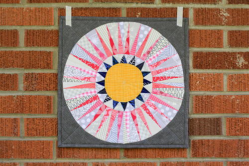 Paper Pieced Sunburst Quilt Block