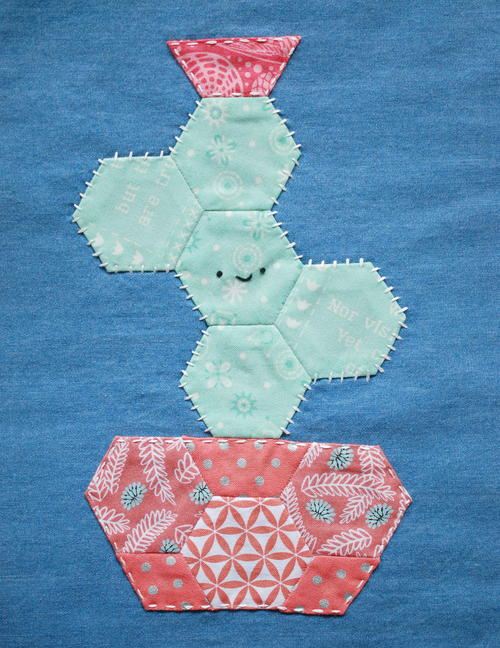 Happy Cactus Applique Pattern