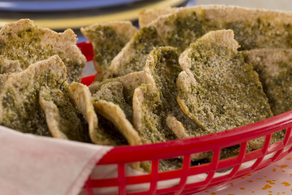 Parmesan Pesto Pita Wedges