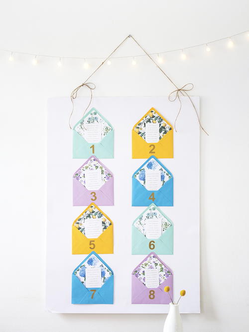 Pockets of Love DIY Seating Chart