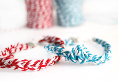 Bakers Twine Braided Friendship Bracelets