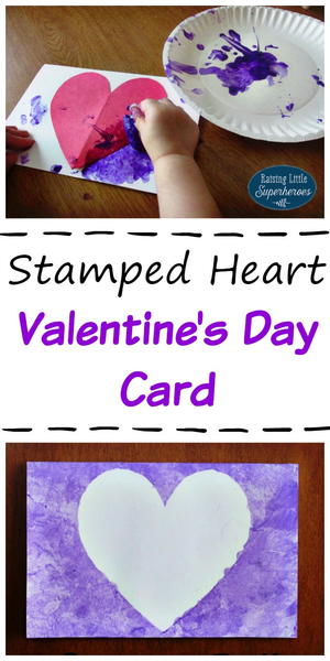 Stamped Heart Valentine's Day Card