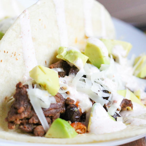 Chorizo Tacos with Black Beans