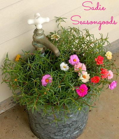 Upcycled Faucet Planter