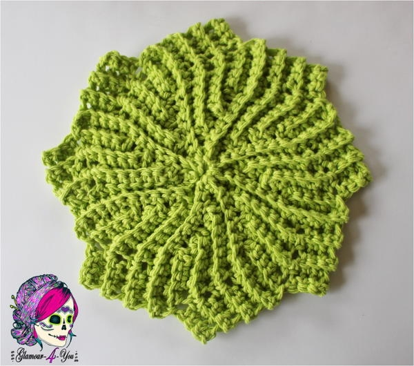 Circle Point Crochet Washcloth