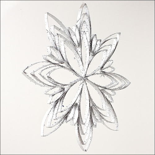 Glittery Snowflake Toilet Paper Roll Ornament