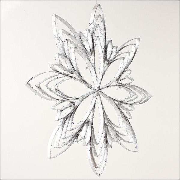 Glittery Snowflake Toilet Paper Roll Ornament