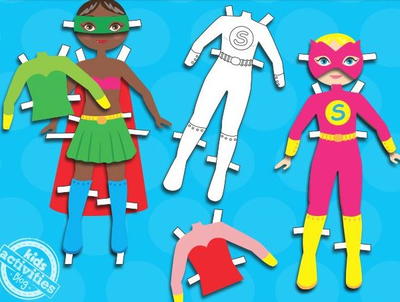 Girl Superhero Paper Doll