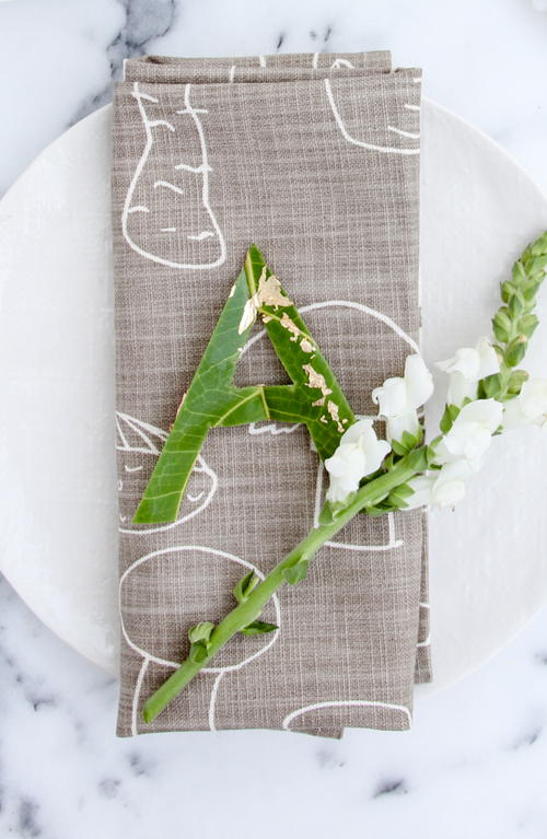 DIY Personalized Leaf Place Cards