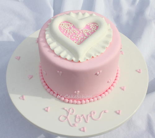 Lucky in Love Valentines Day Cake