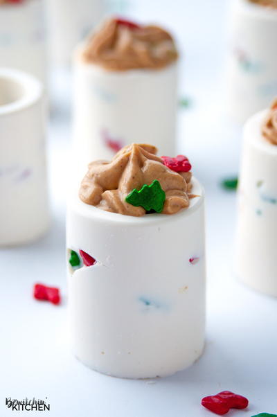 Chocolate Shot Glass with Gingerbread Cheesecake Filling