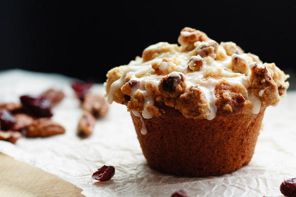 Easy Eggnog Cranberry Orange Muffins