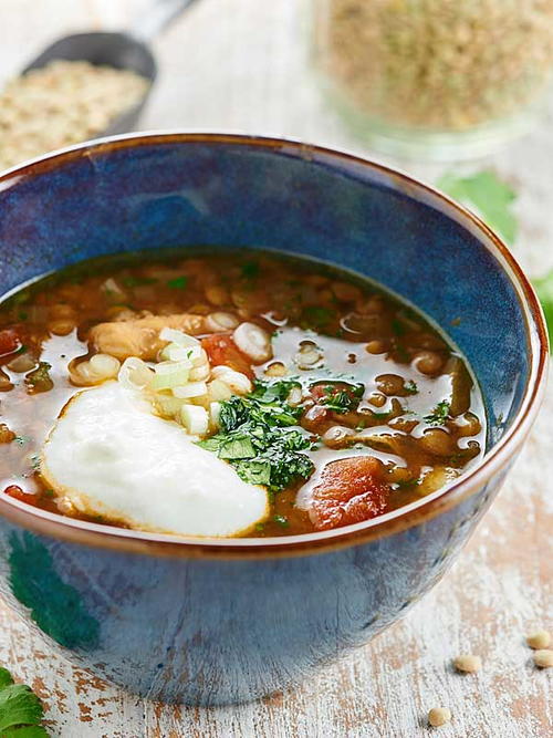 Chicken Lentil Soup in the Slow Cooker
