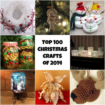 Top 100 DIY Christmas Crafts of 2014: Homemade Christmas Ornaments, DIY Christmas Decorations, Christmas Gift Ideas, and More